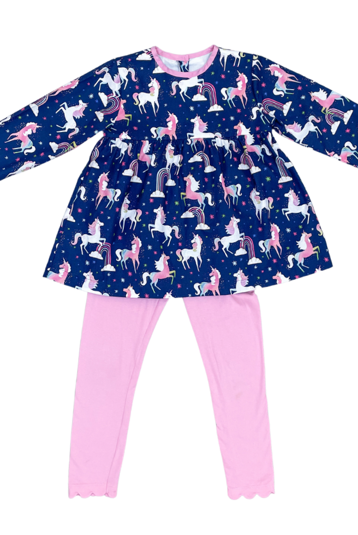 james and lottie, greta unicorn legging set