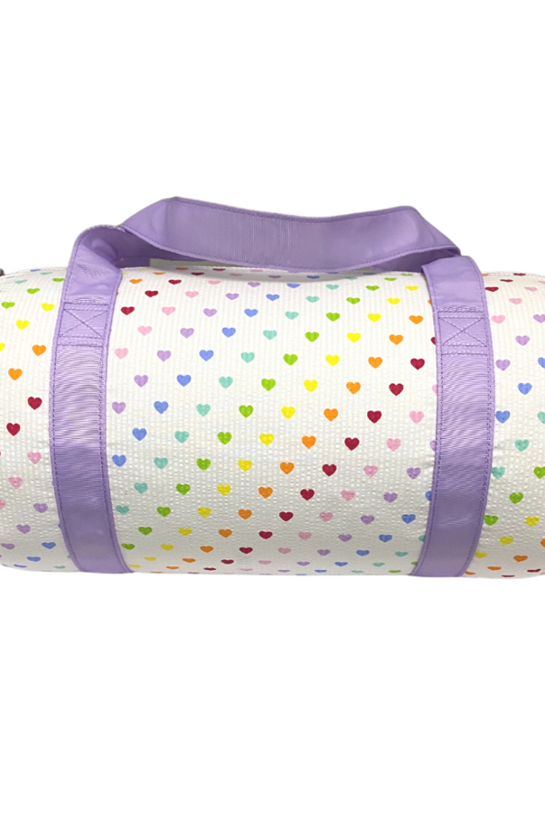 oh mint, tiny hearts duffel bag, baby gift