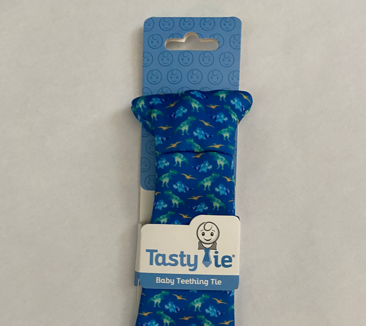 tasty tie, dinosaur teether, baby boutique, baby teether, baby boy gift,