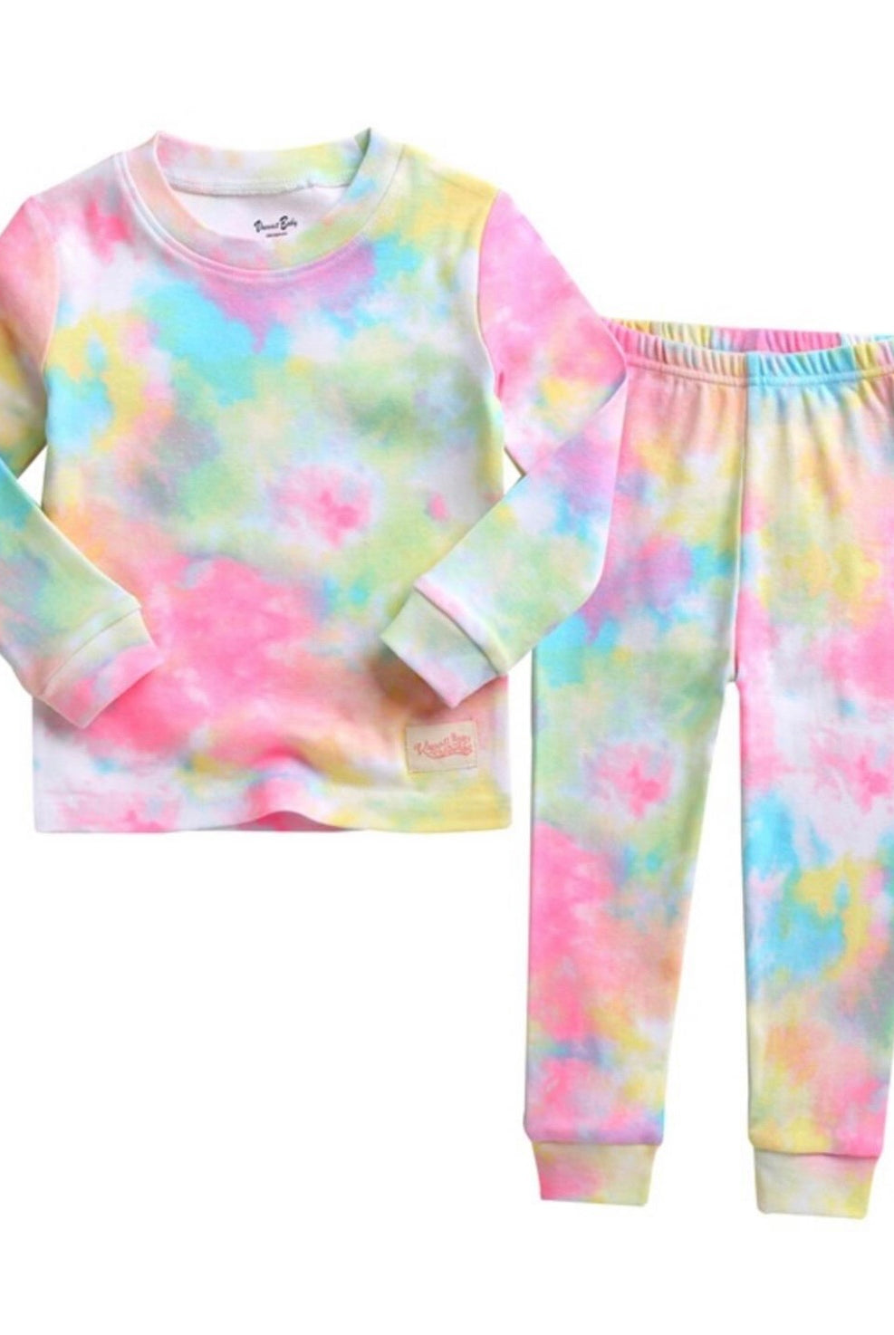tie dye pajamas for girls, girl pajamas, toddler pjs, easter basket, 2 piece pajamas, kids tie dye pjs
