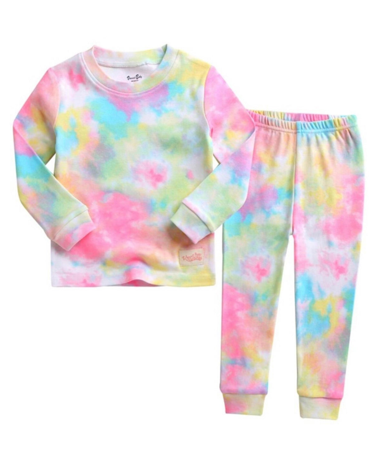 tie dye pajamas for girls, girl pajamas, toddler pjs, easter basket, 2 piece pajamas, kids tie dye pjs