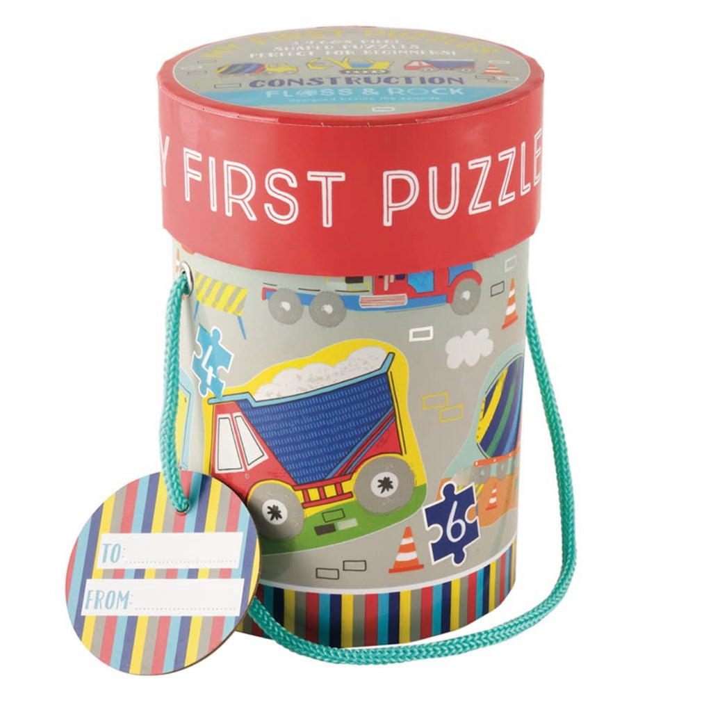 construction puzzle, first puzzle, floss and rock, best baby boutique, puzzle for toddler