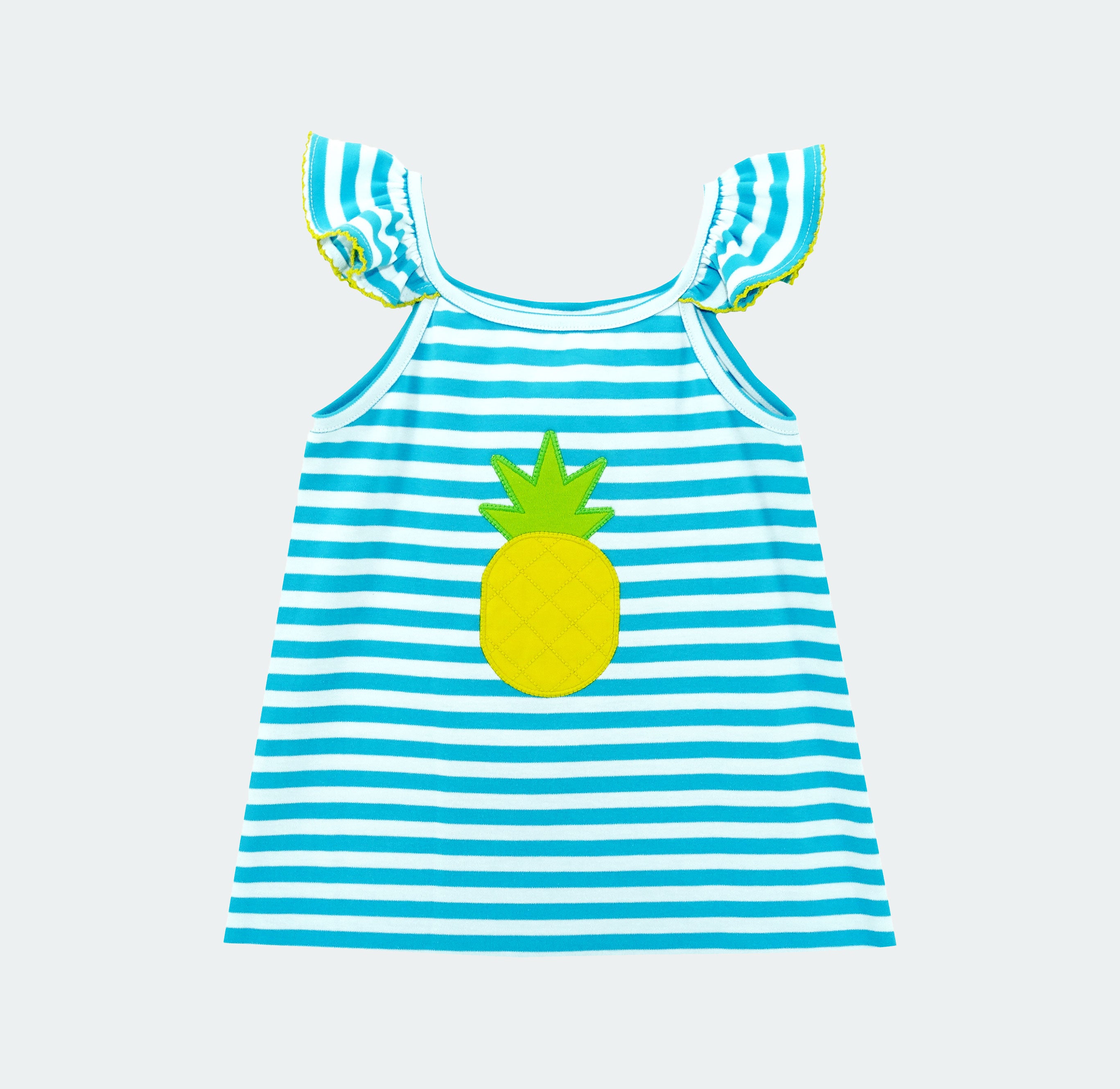 pineapple dress, zuccini kids, girl summer dress,