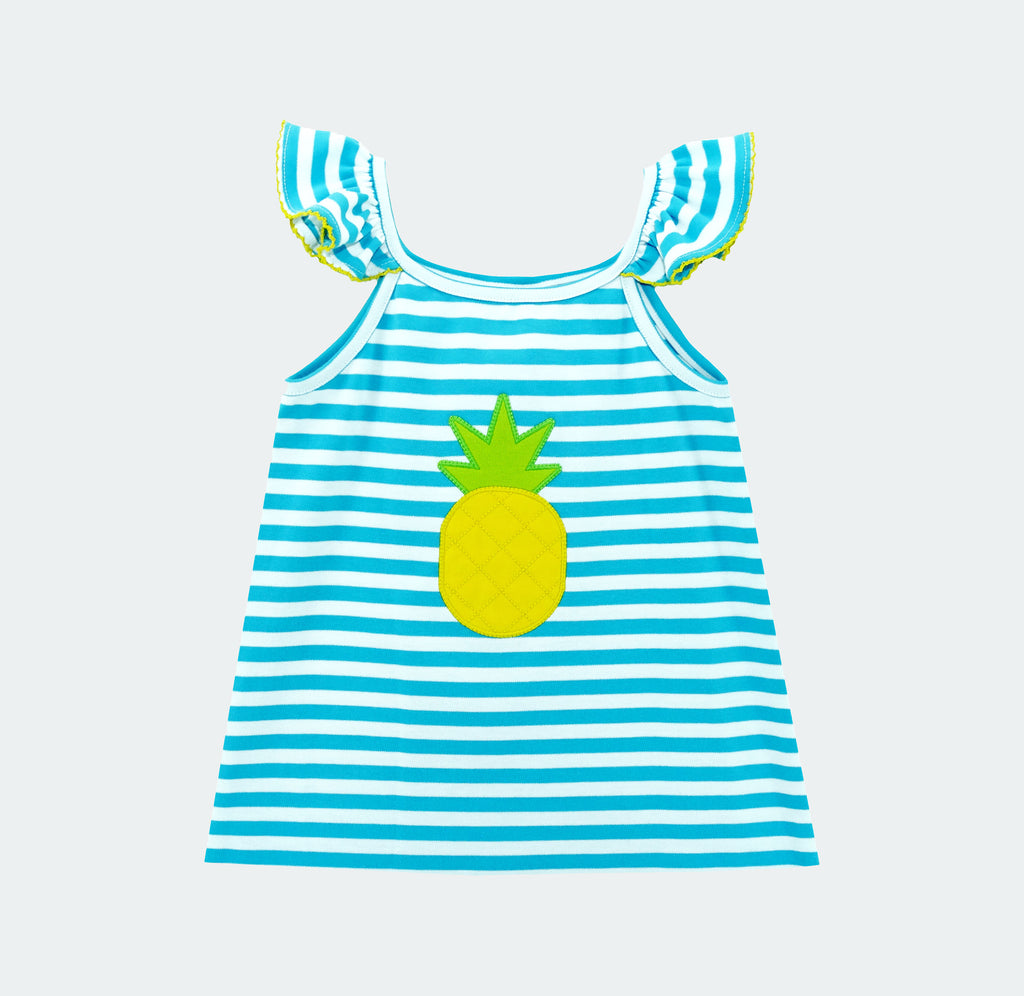 pineapple dress, zuccini kids, girl summer dress, 