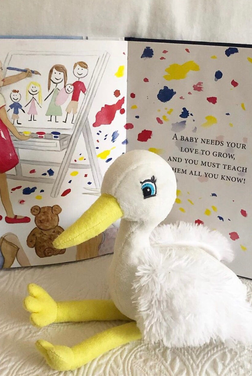 stork on the stoop, sibling book, new sibling, stork, new baby