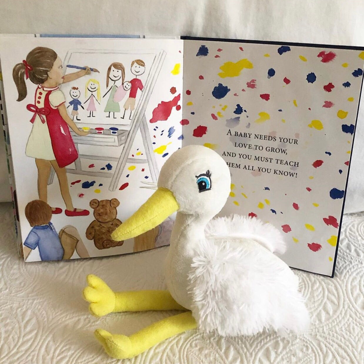 stork on the stoop, sibling book, new sibling, stork, new baby