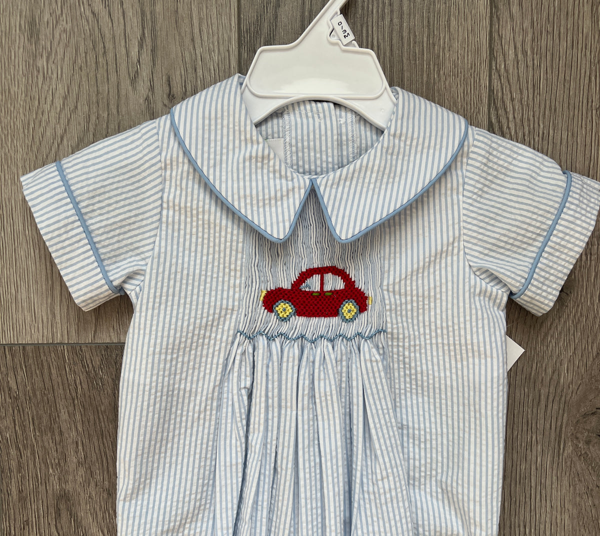 smocked car bubble, zuccini kids, baby boy clothing, classic Childrens clothing, smocked outfit
