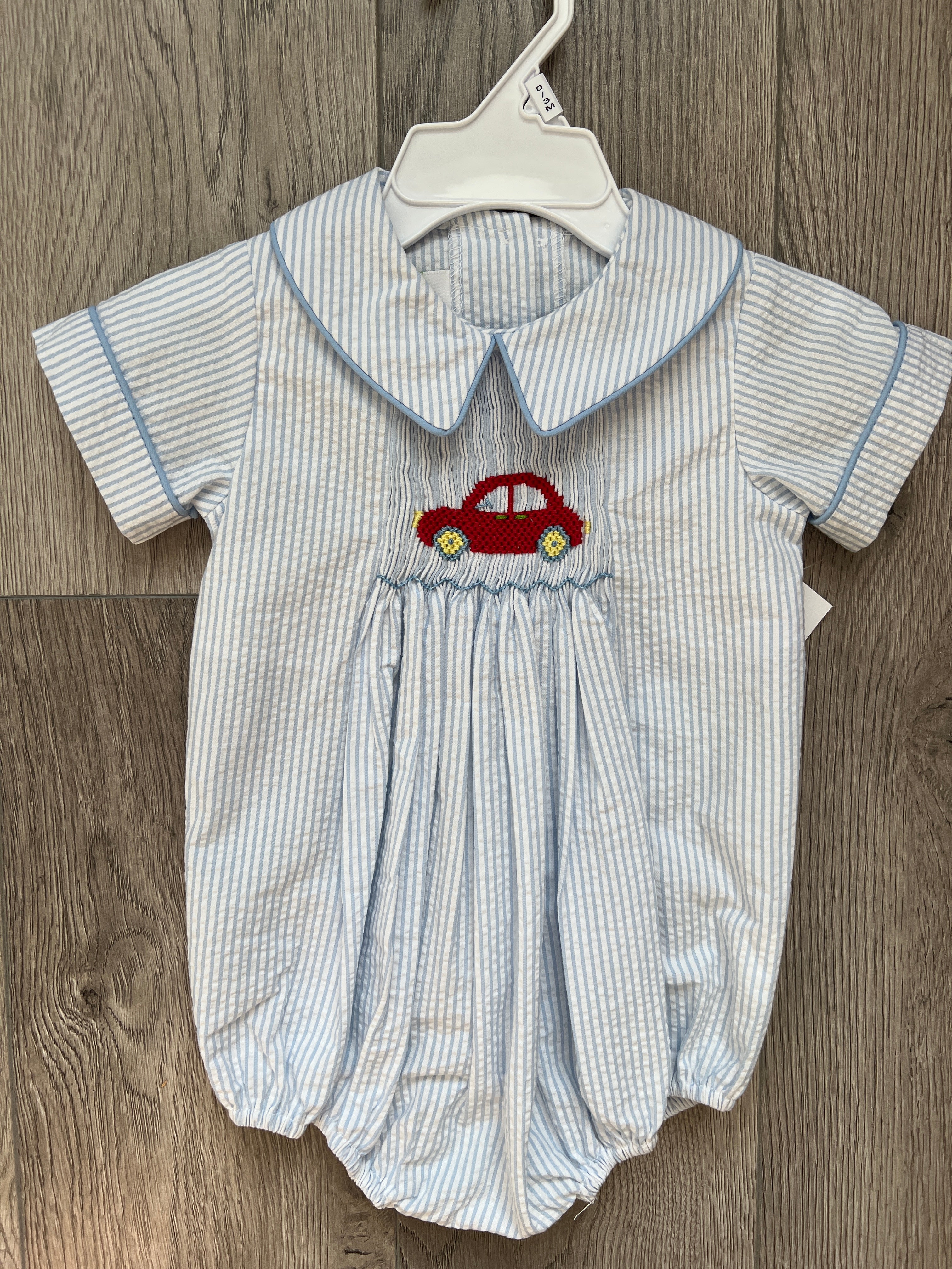 smocked car bubble, zuccini kids, baby boy clothing, classic Childrens clothing, smocked outfit