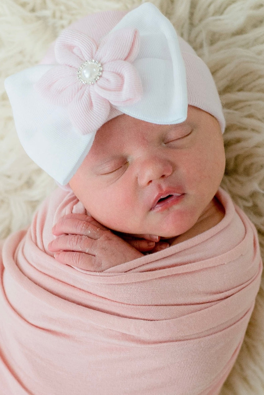 newborn hospital hat, girl newborn hat, baby hospital photo shoot, cute hat for baby pictures