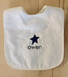 Personalized Star Terry Bib with name 