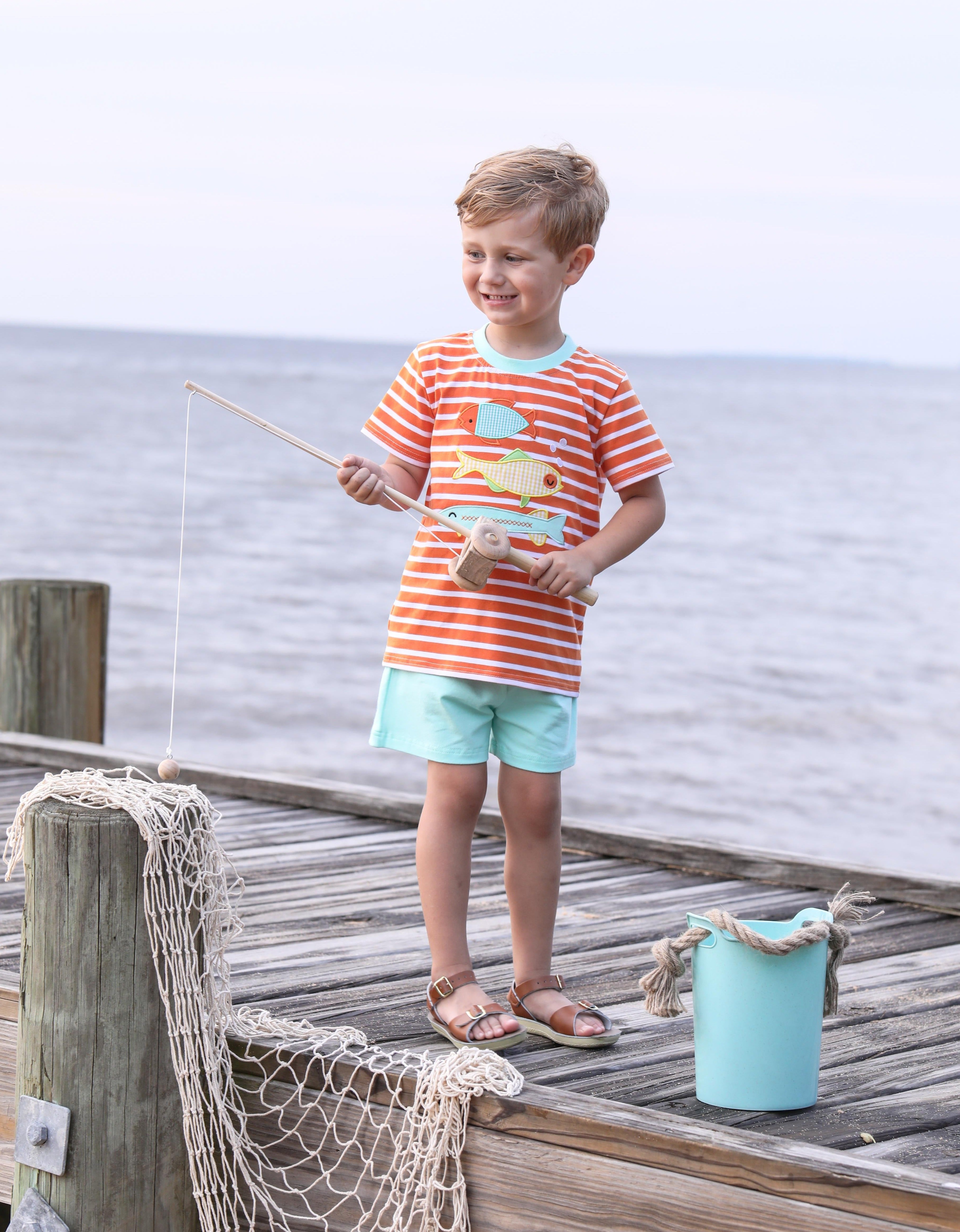 Fish Trio Short Set by Trotter Street Kids