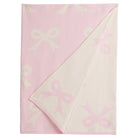 Knit Pink Bow Blanket by Little English