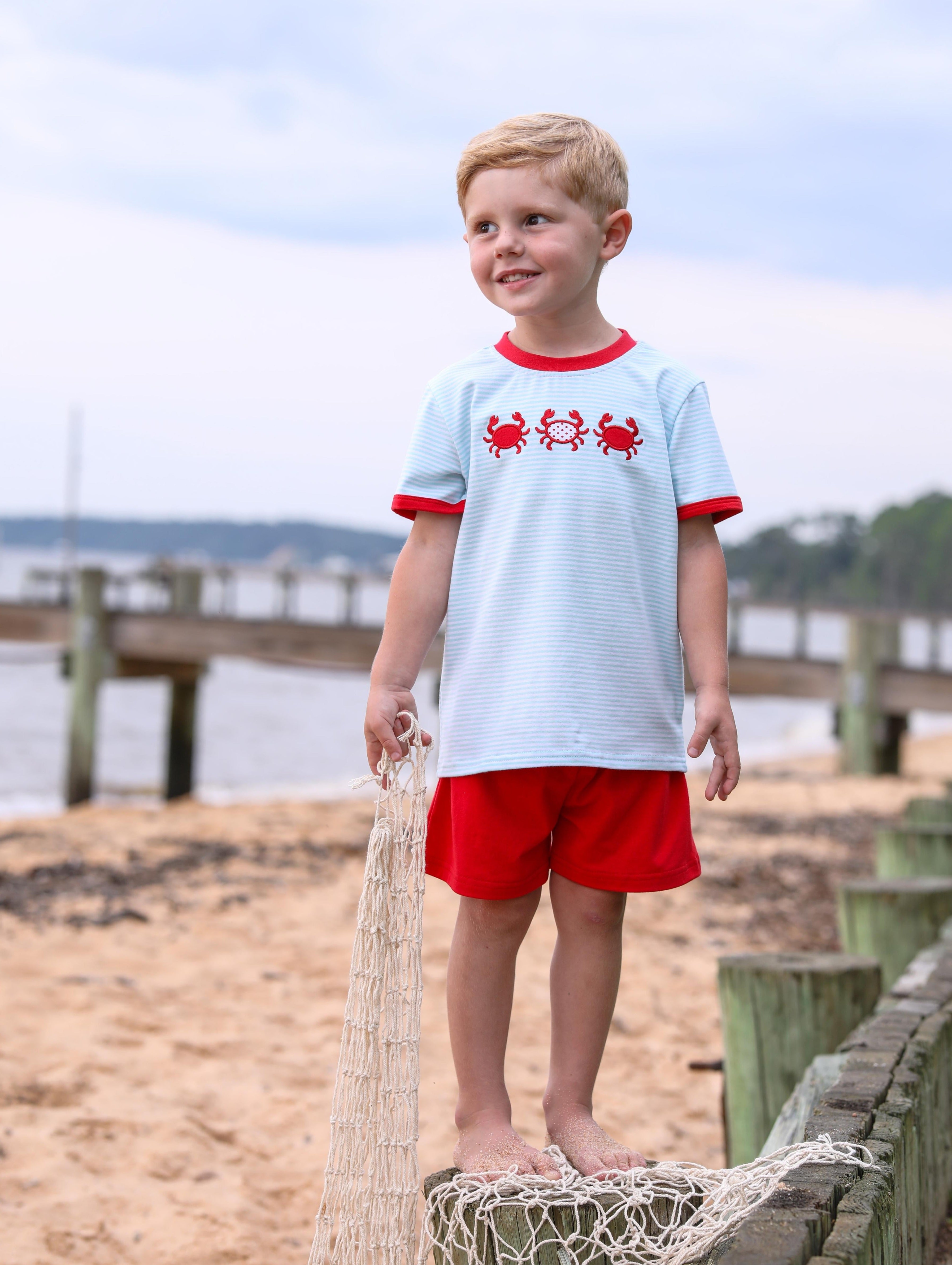 Crab Trio Short Set by Trotter Street Kids