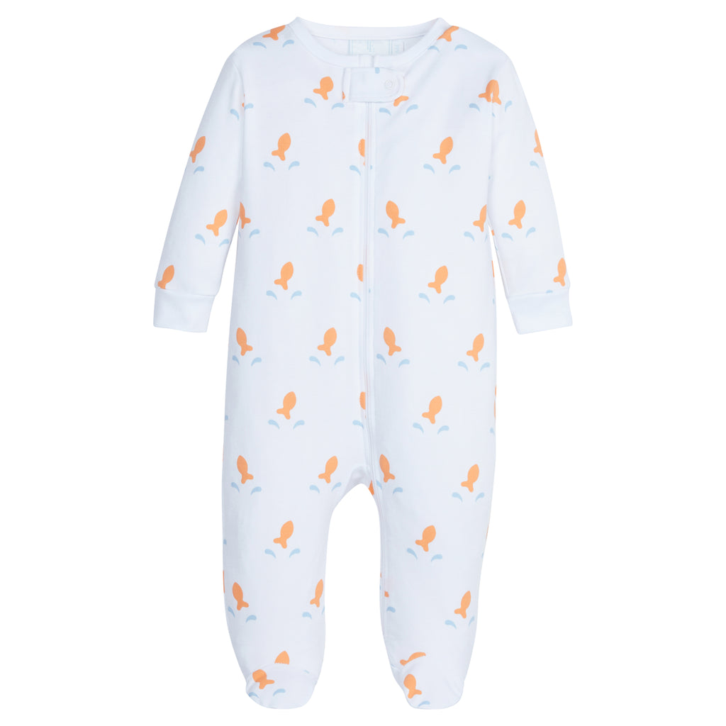 Zippered Footie-Goldfish by Little English