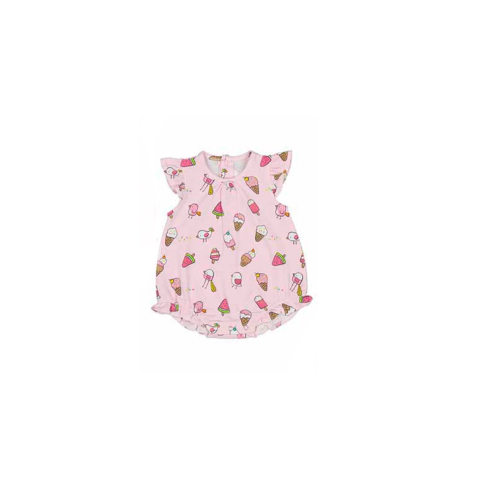 Mayoral Bubblegum Newborn Cotton Romper