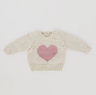 Sweetheart Knit Sweater-Pink Heart