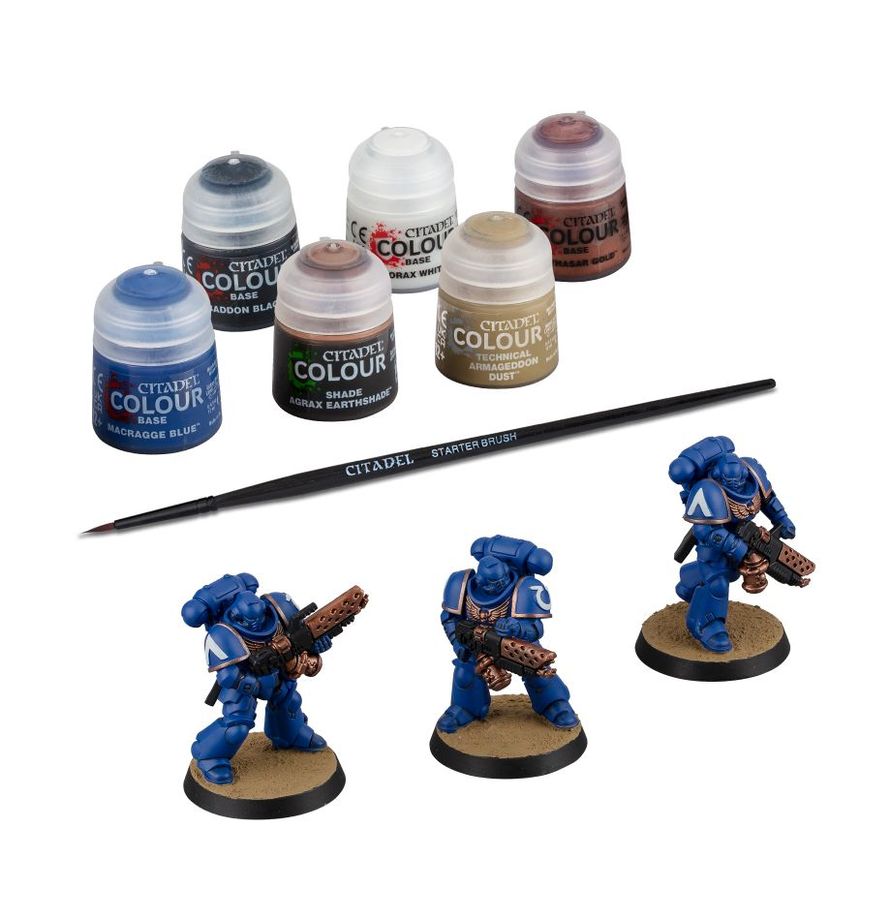 Citadel Paints and Brush Included with Infernus Marines Set