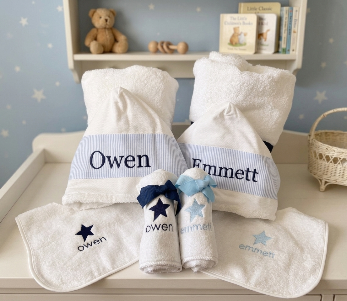 Personalized Twin Baby Gift Set