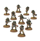Cadian Shock Troops assembled miniatures
