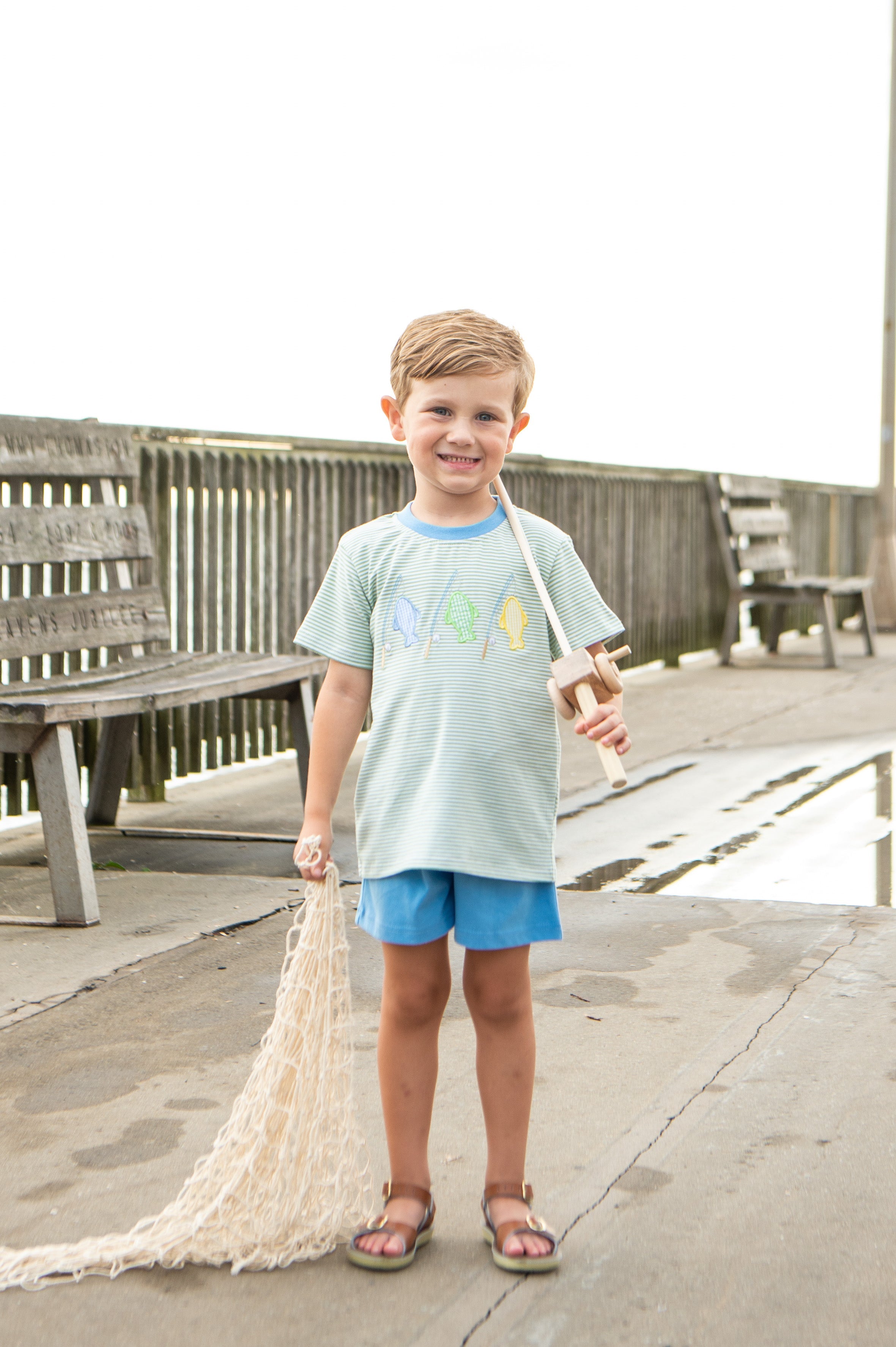 Hooked on Fishing Short Set by Trotter Street Kids