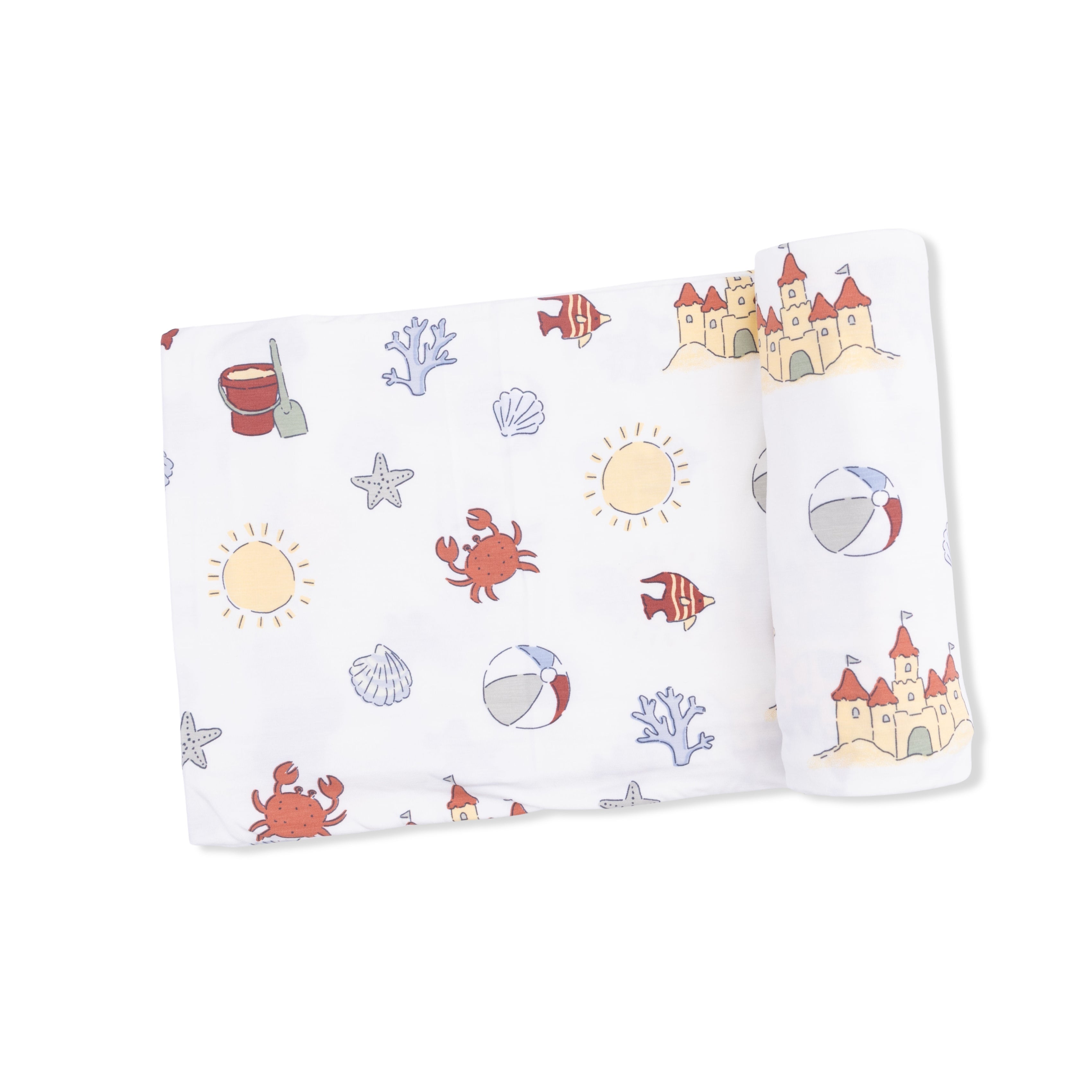 Sunny Sandcastles Swaddle Blanket Angel Dear 