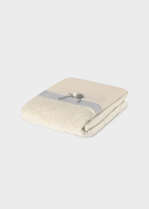 Velour Cream Blanket by Mayoral