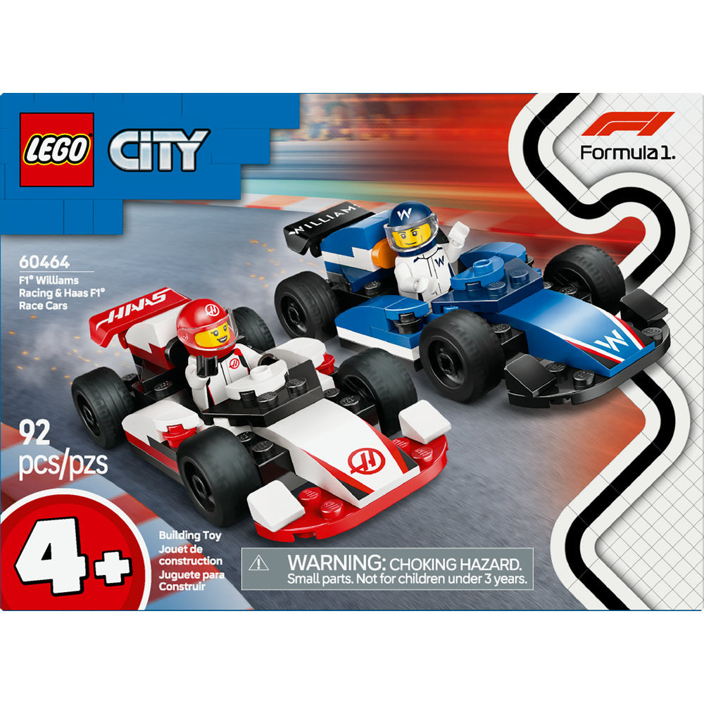 Lego F1 Williams Racing & Haas F1 Race Cars