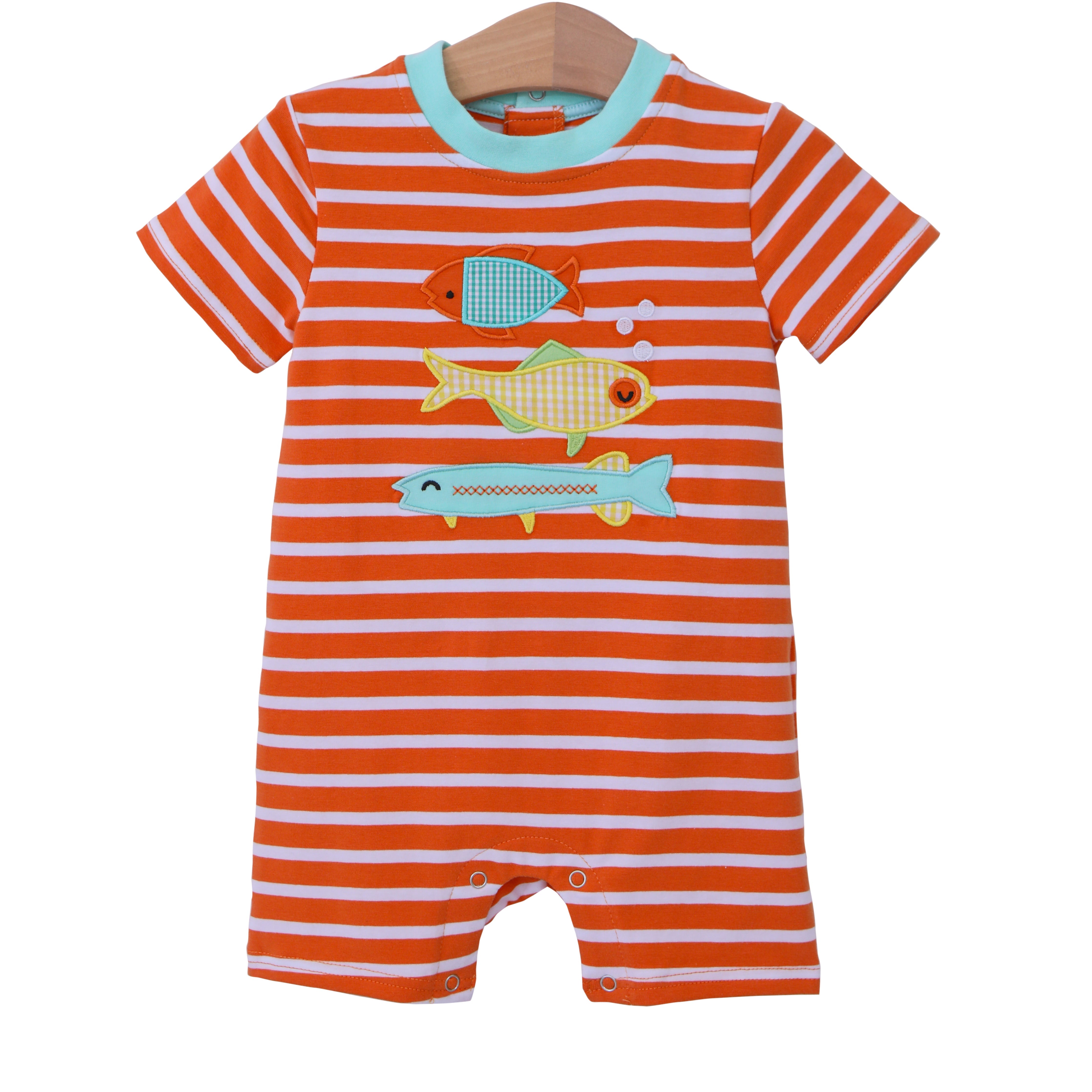 Fish Trio Romper by Trotter Street Kids