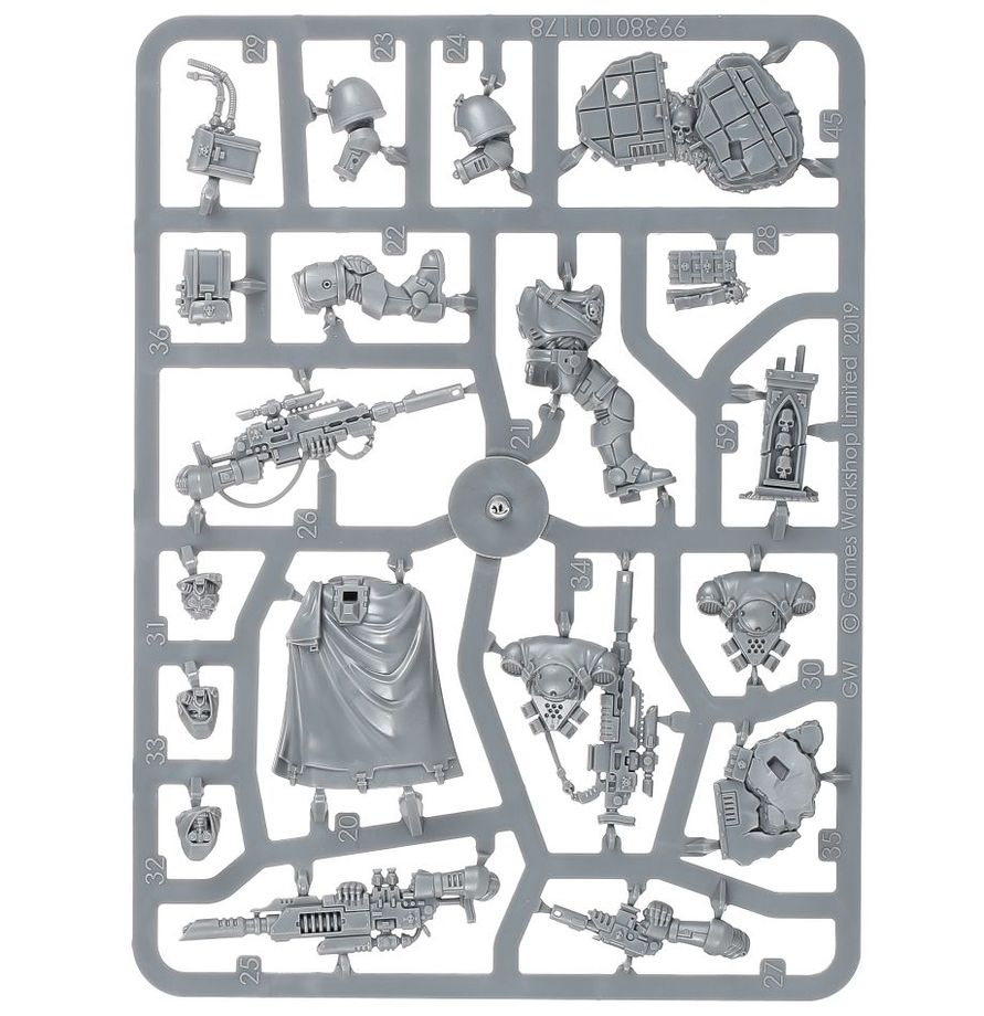 Space Marines Eliminators model kit Sprue 1
