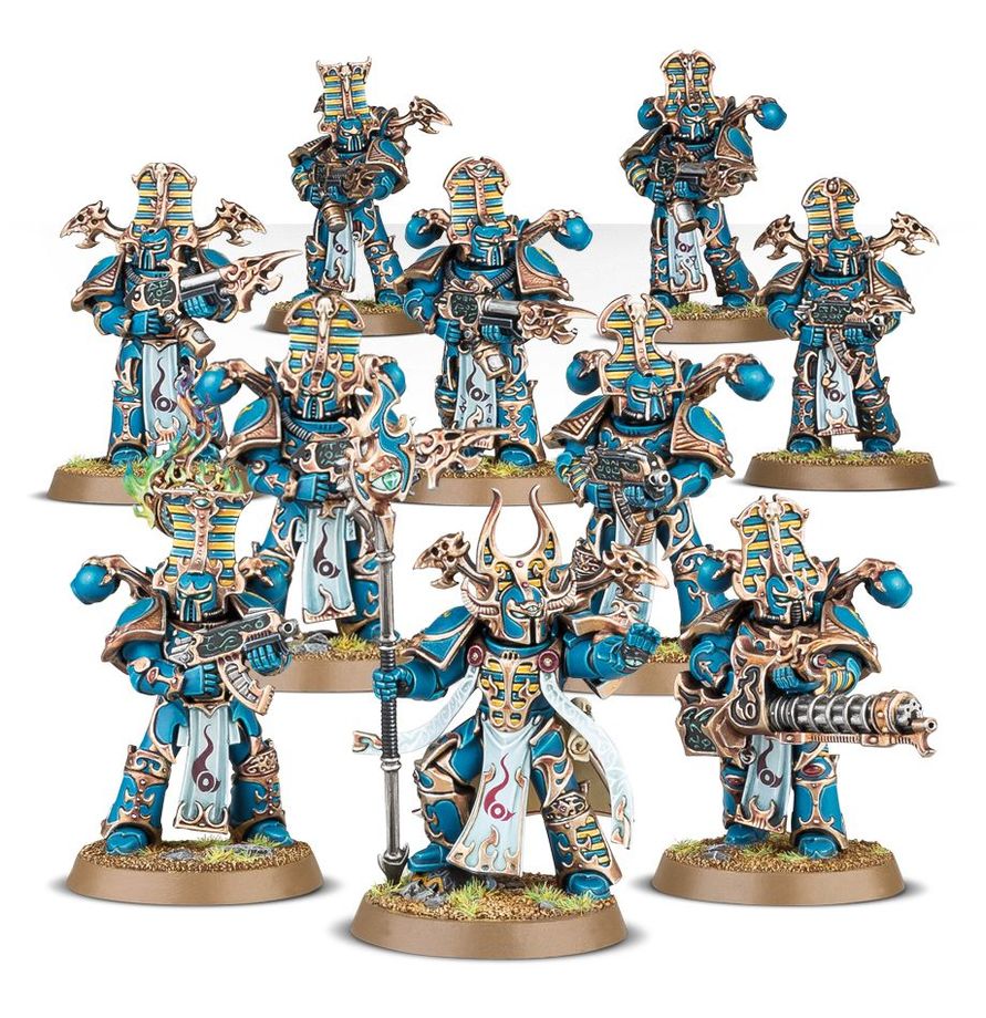 Rubric Marines assembled miniatures