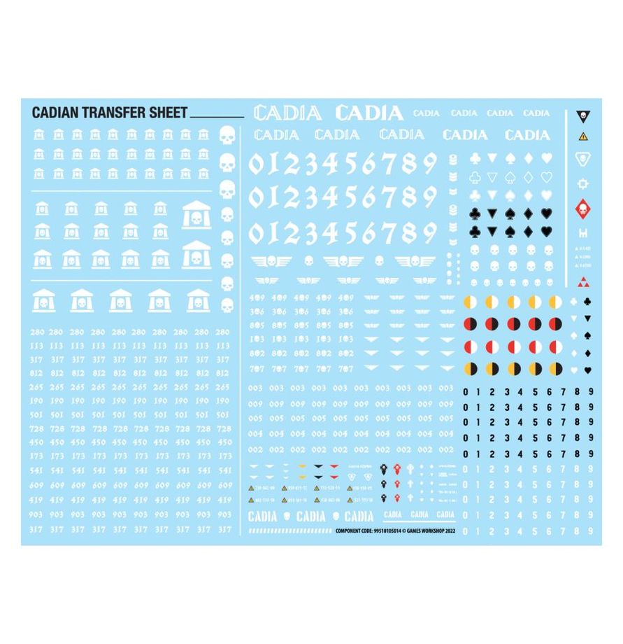 Imperial Guard infantry model kit transfer