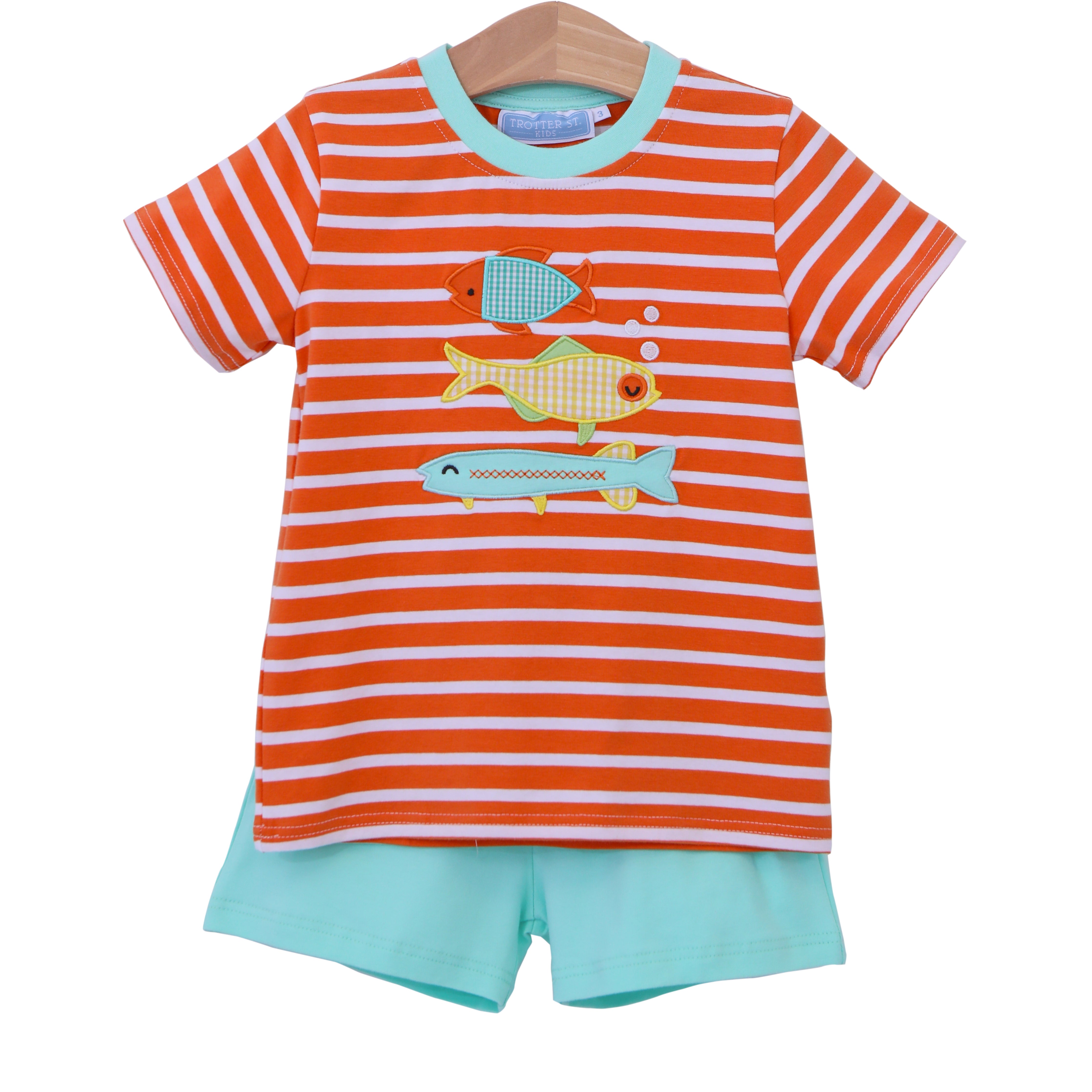 Fish Trio Short Set by Trotter Street Kids