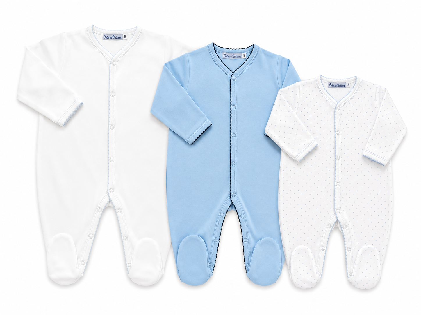 Baby Boy Pima Cotton Footies Bundle Deal