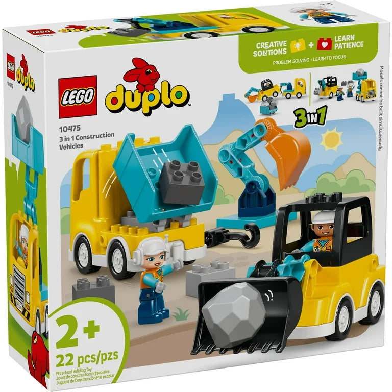  LEGO DUPLO Town 3 in 1 Construction Vehicles set 10475 