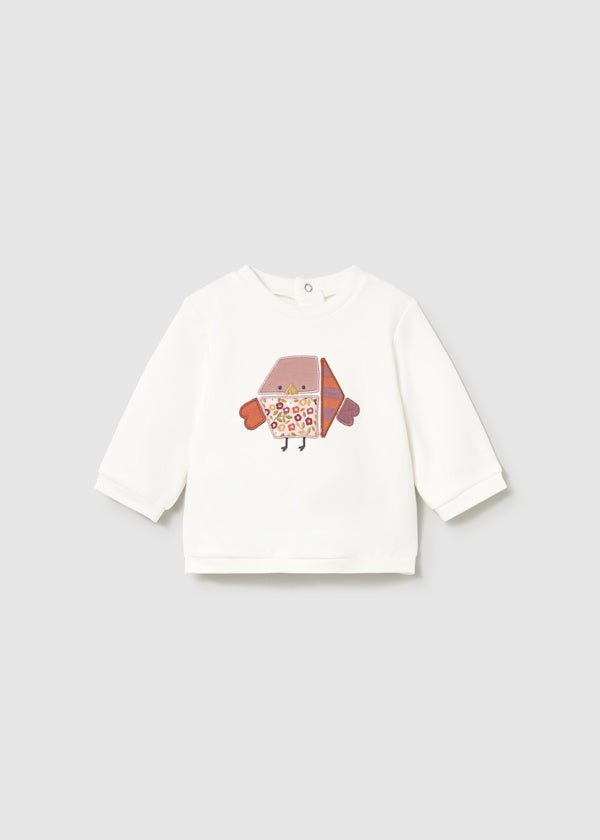 Mayoral floral tracksuit set detail - soft cotton blend fabric