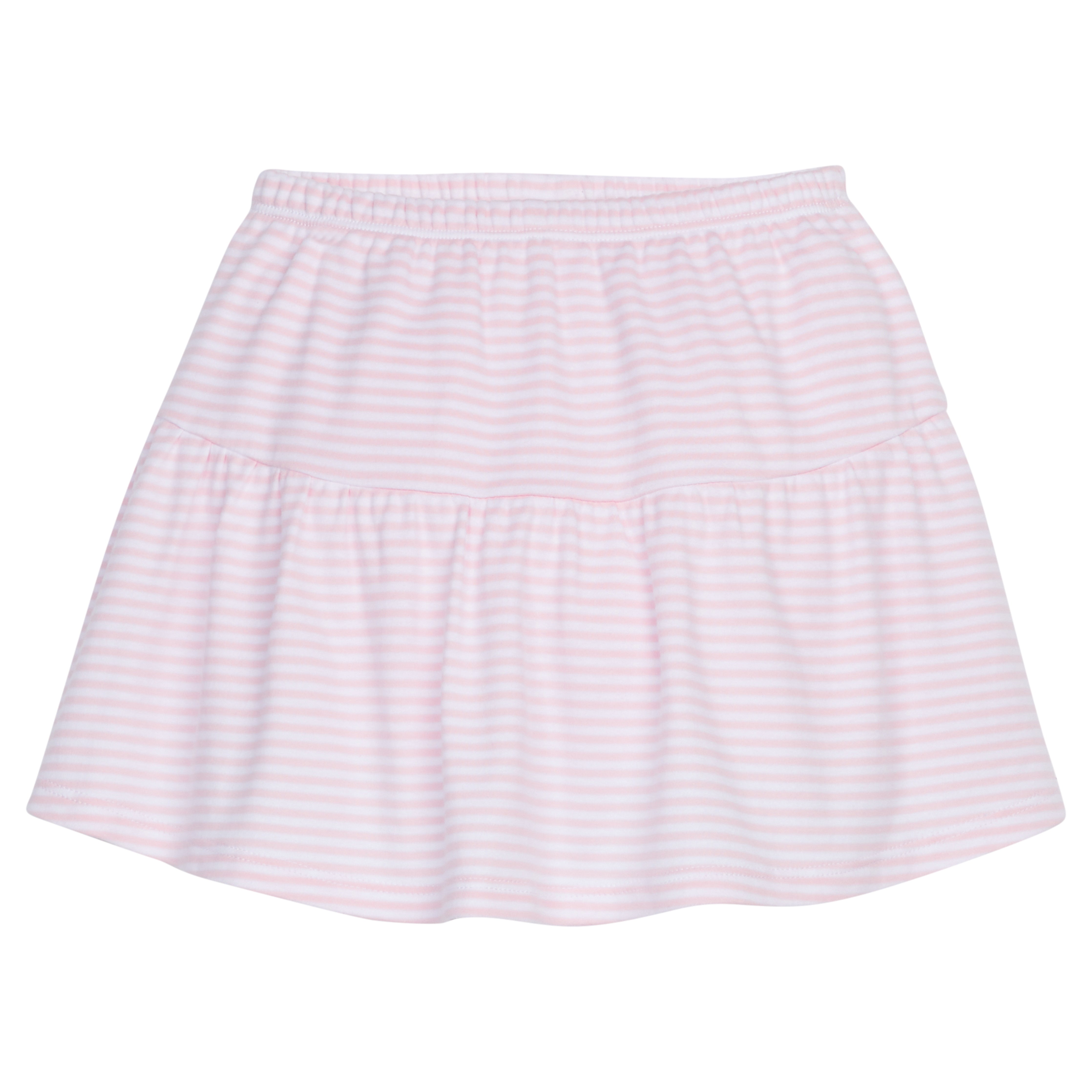 Sally Skort Light Pink Stripe by Little English