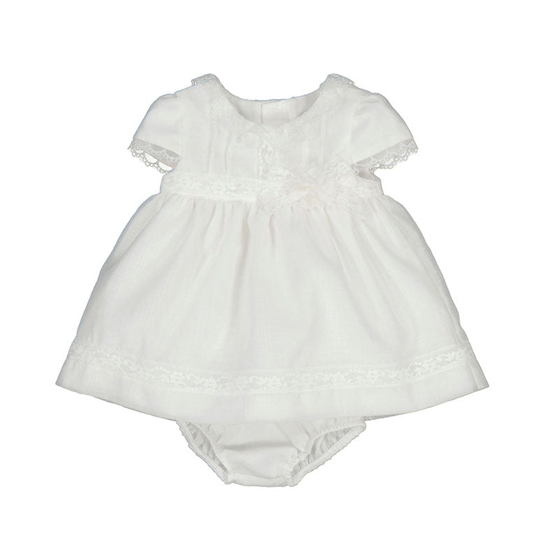 Cream Lace Trimmed Dress with Bloomers by Mayoral Cream Lace Trimmed Dress with Bloomers by Mayoral
