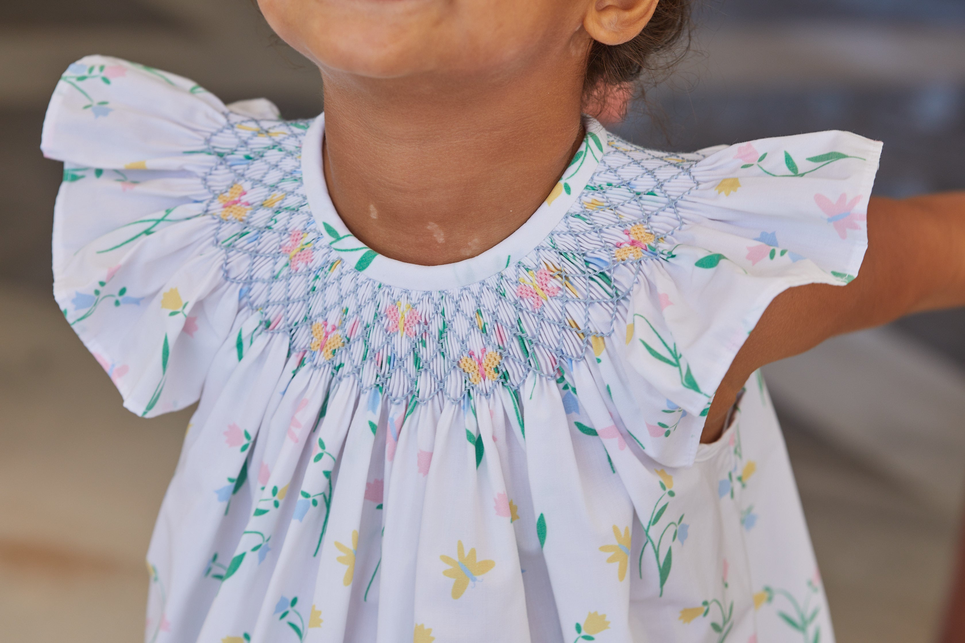 Bishop Dress-Butterfly Garden by Little English