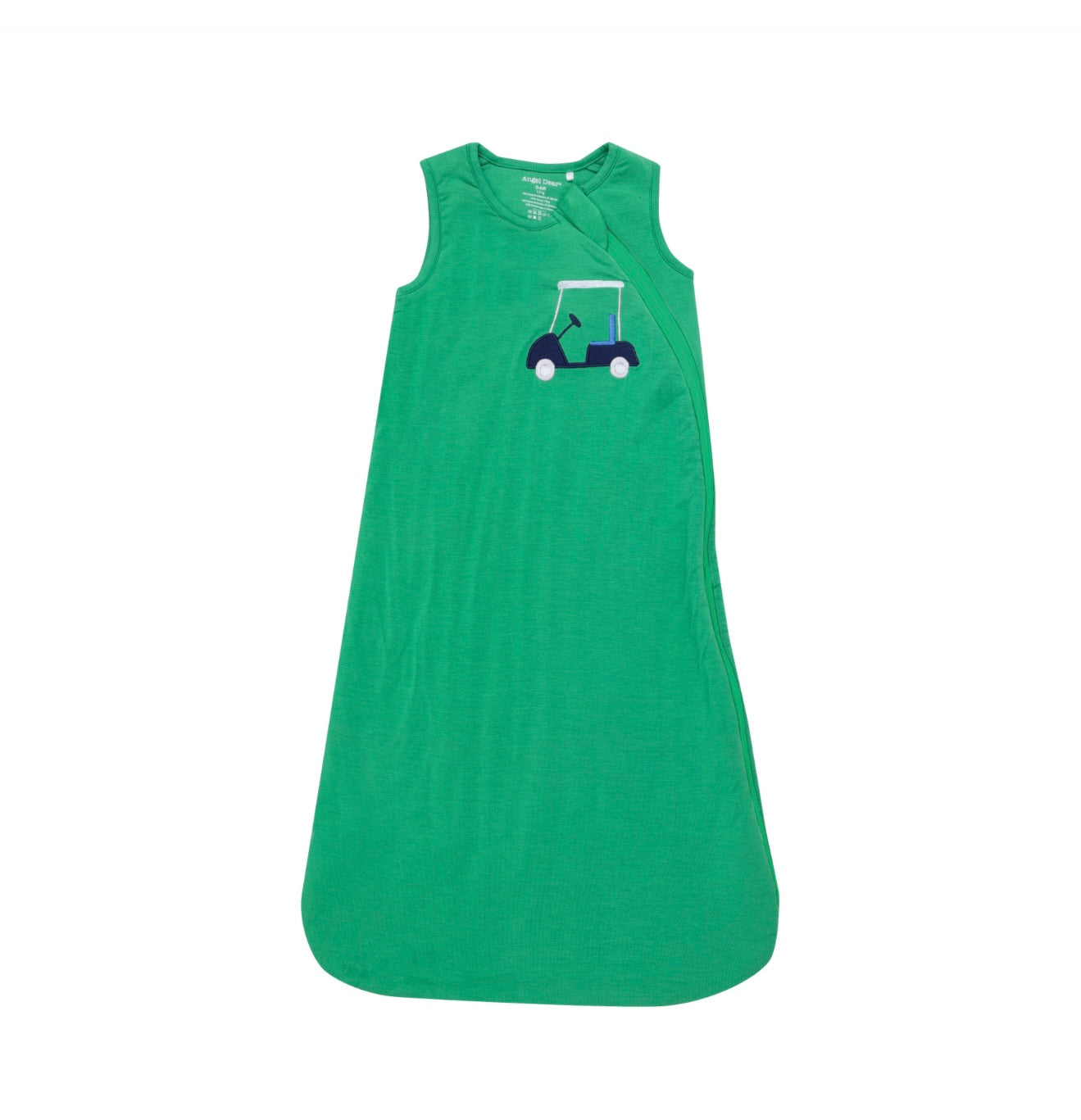 Golf cart sleep sack by Angel Dear - kelly green bamboo sleep bag for babies 0-6M