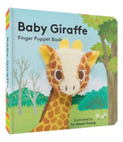 Built-in baby giraffe finger puppet interactive board book detail