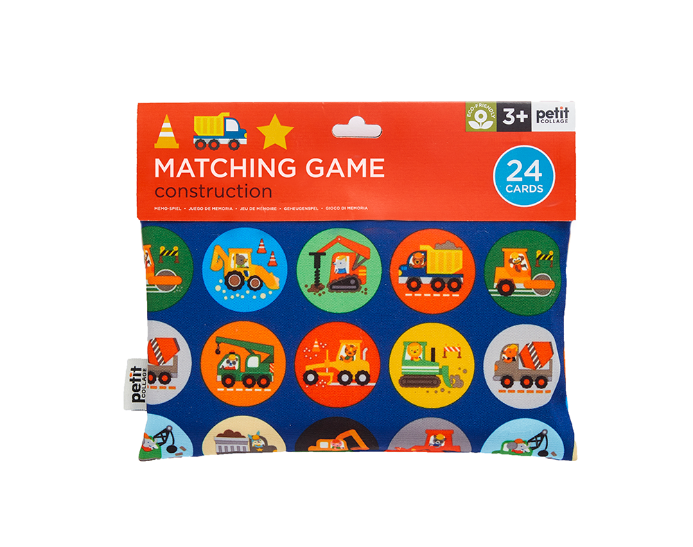 Construction memory match game for preschool kids by Petit Collage