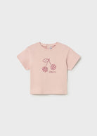 Mayoral pink Cherie graphic tee for girls front view