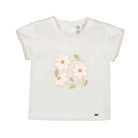 Mayoral girls off-white blossom graphic short sleeve tee
