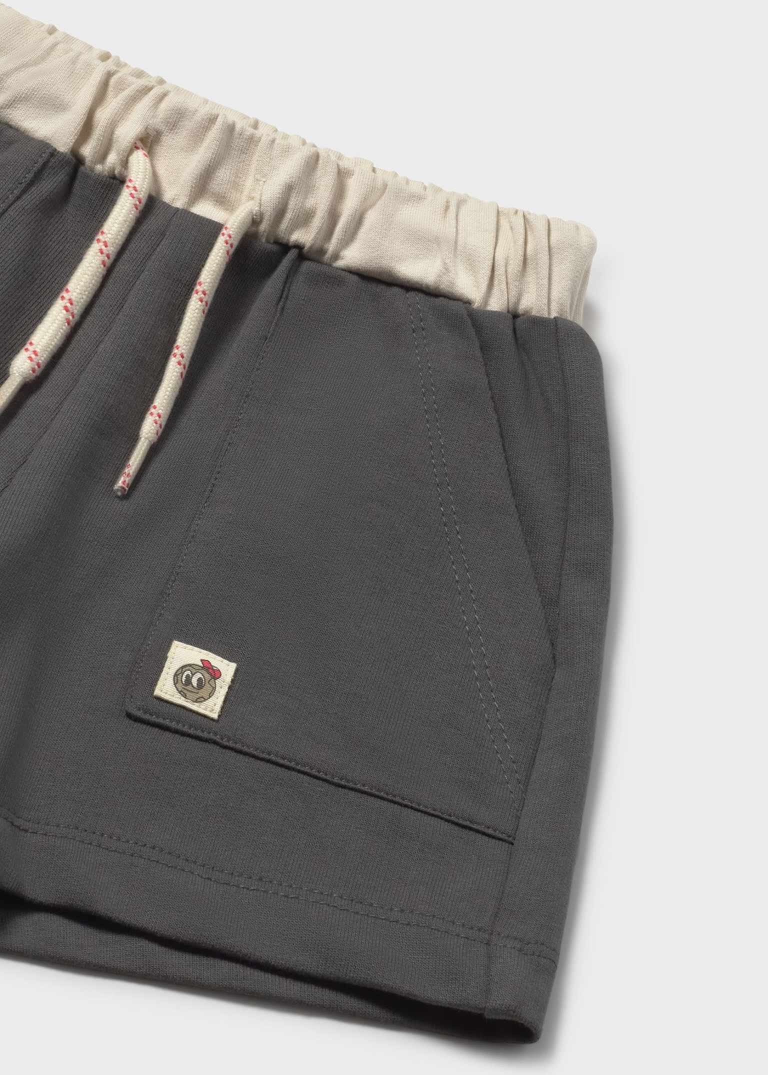 close up detail 2 tone toddler boy shorts