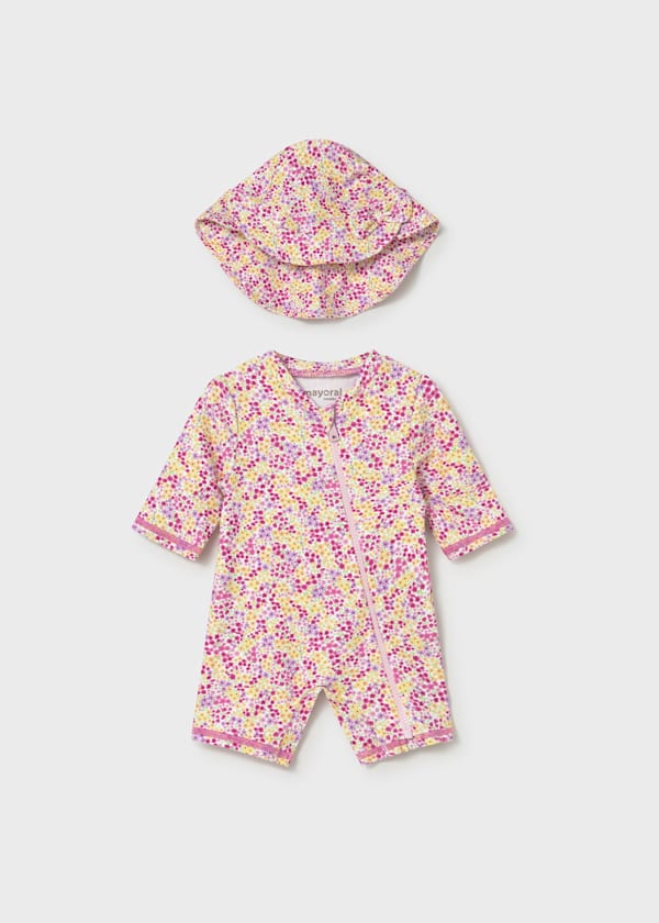 Mayoral Baby Girl Wetsuit with Hat Swimsuit