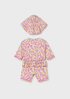 Baby Girl Floral swim and hat set