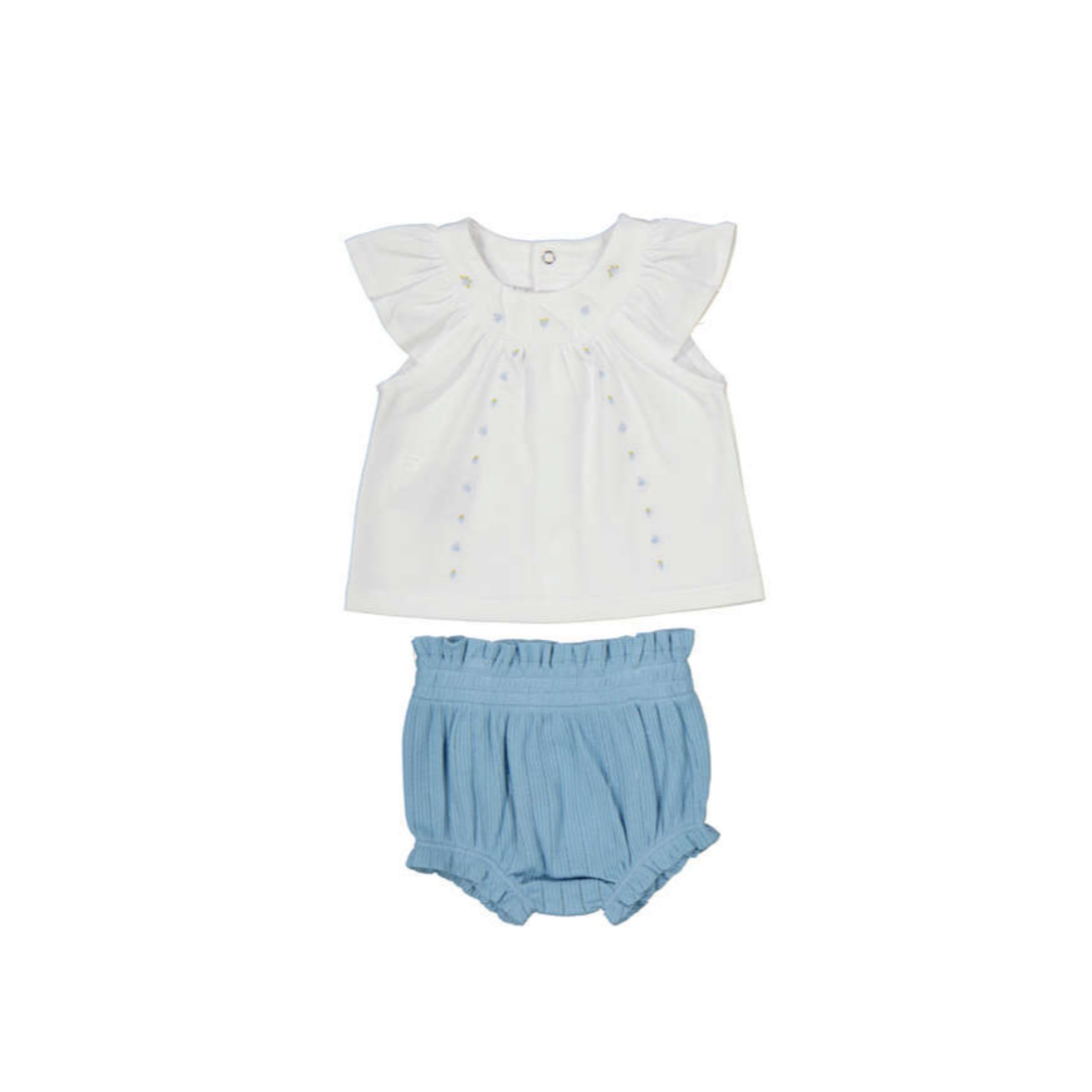 Mayoral Baby Girl Bloomer Set-Blue 