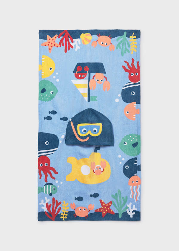 Mayoral Fish Beach Towel Coverup for Boys
