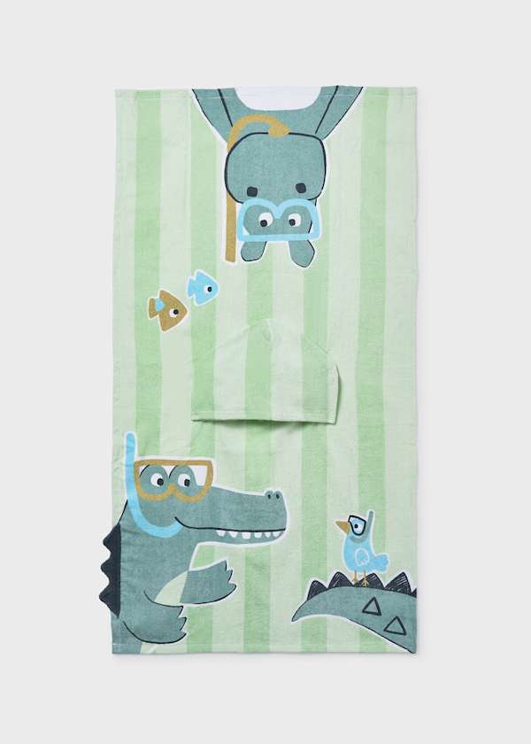 Mayoral Crocodile Beach Towel Coverup for Boys