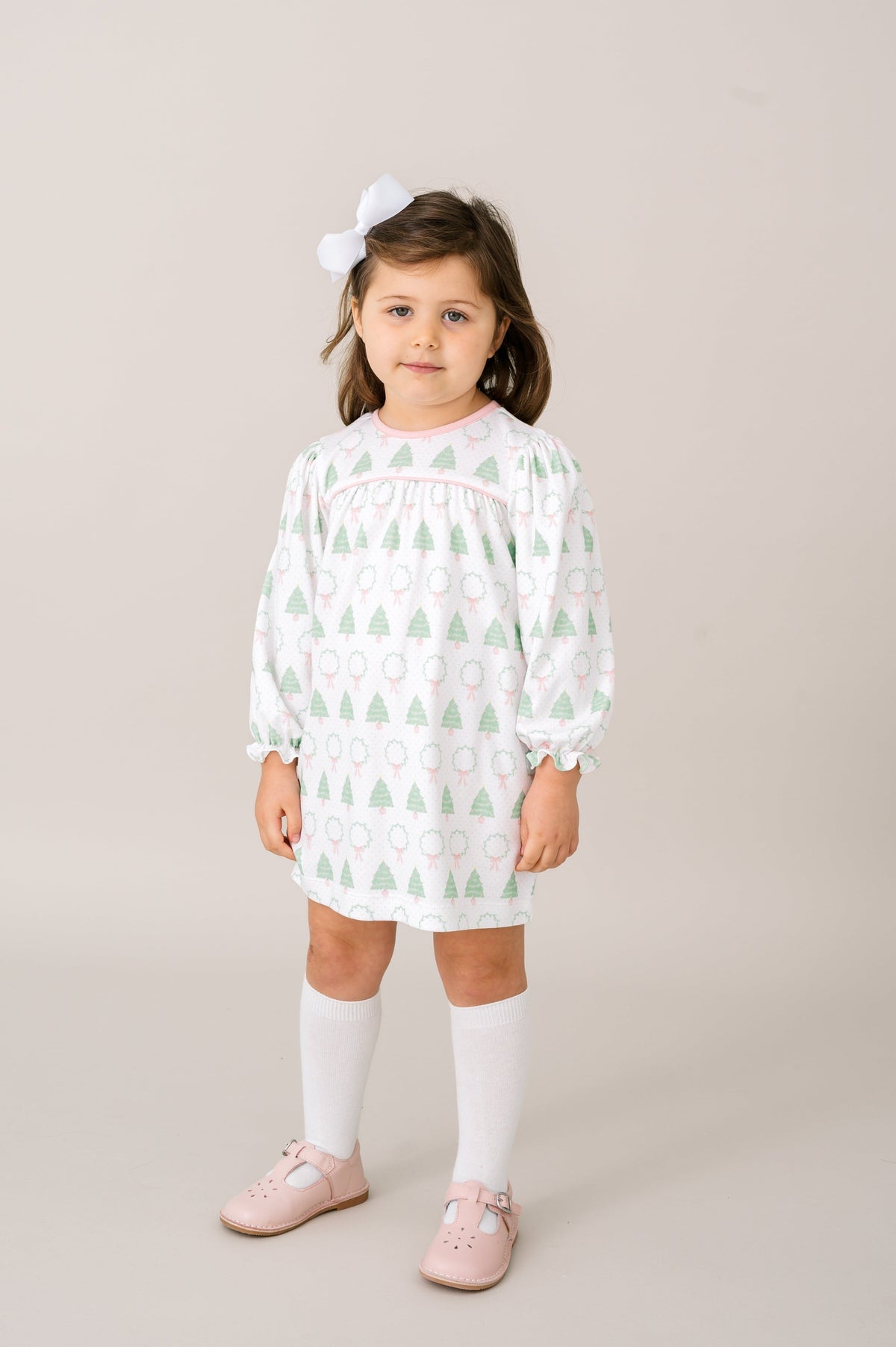 Mother May I Dress Long Sleeve Oh Christmas Tree by Lullaby Set 6